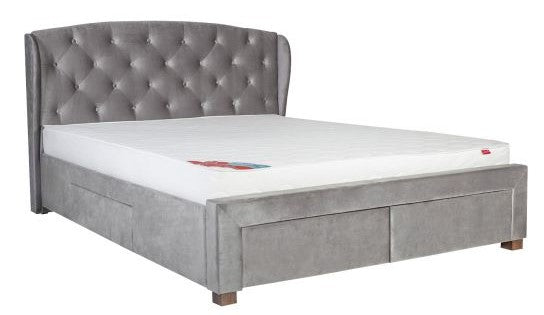 Double Bed East Wycombe | size: Length: 219cm, Width: 171cm, Height: 111cm | color: Gray | image: 4 | variant: 1005008