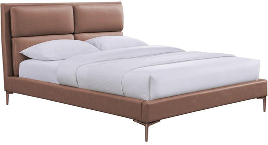 Double Bed Lena | size: Length: 220.5cm, Width: 173cm, Height: 116cm | color: Brown | image: 1 | variant: 1010082