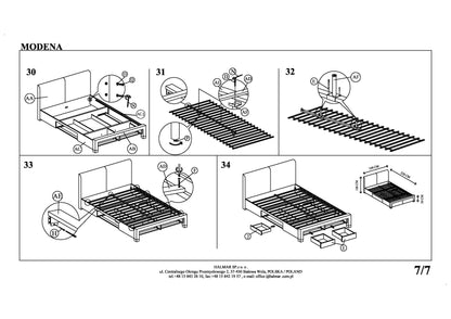 Double Bed London | size: Length: 220cm, Width: 164cm, Height: 106cm | color: Gray | image: 9 | variant: 1003375