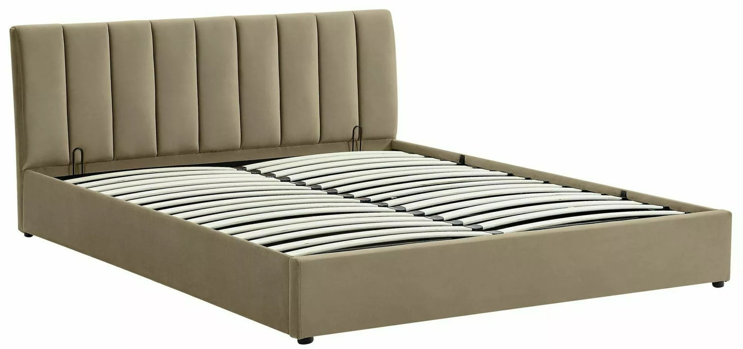 Double Bed Montreal 2 | size: Length: 215cm, Width: 167cm, Height: 79cm | color: Beige | image: 0 | variant: 1018066