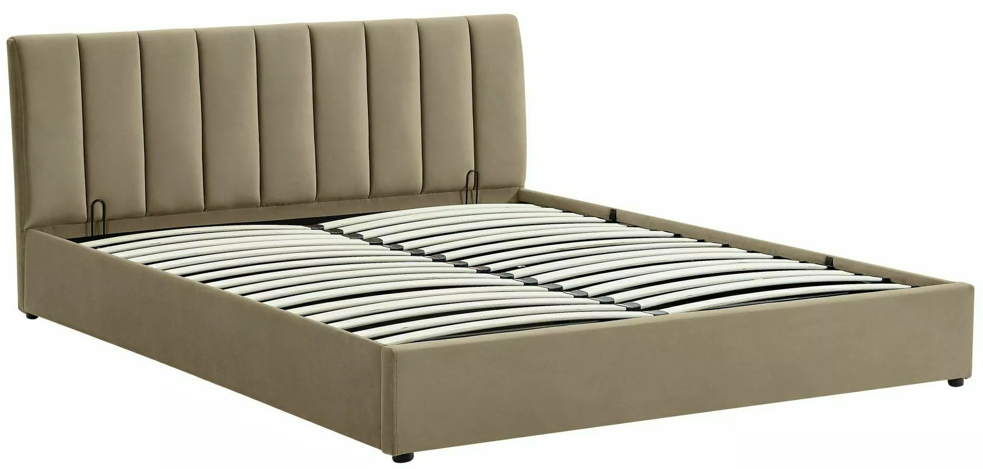 Double Bed Montreal | size: Length: 215cm, Width: 127cm, Height: 79cm | color: Beige | image: 0 | variant: 1010155