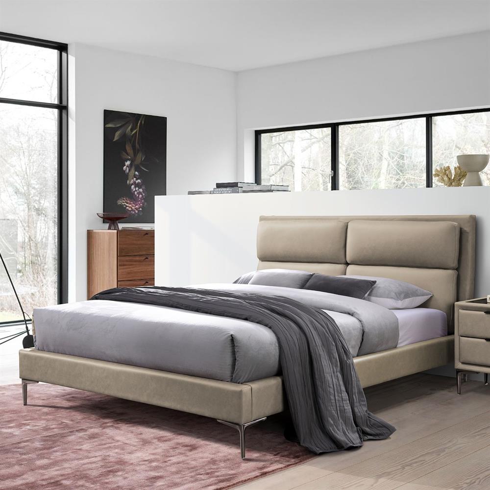 Double Bed Olney | size: Length: 220.5cm, Width: 173cm, Height: 116cm | color: Beige | image: 2 | variant: 1001762