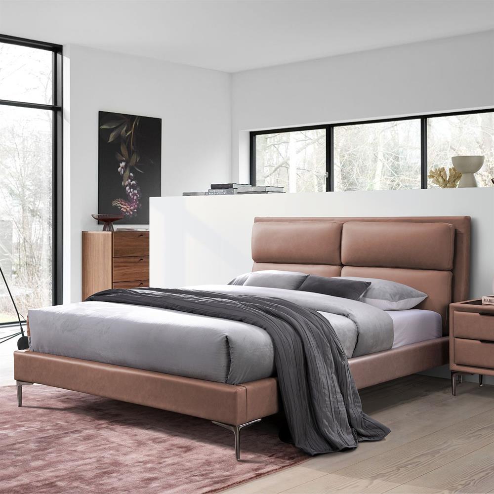Double Bed Olney | size: Length: 220.5cm, Width: 173cm, Height: 116cm | color: Brown | image: 2 | variant: 1001752