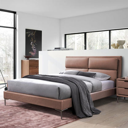 Double Bed Olney | size: Length: 220.5cm, Width: 173cm, Height: 116cm | color: Brown | image: 2 | variant: 1001761