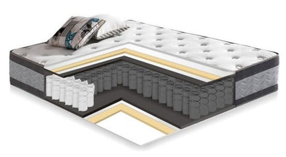 Double Bed Orebro | size: Length: 220cm, Width: 187cm, Height: 120cm | color: Gray | image: 3 | variant: 1005853