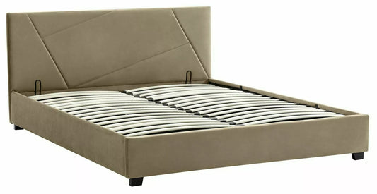 Double Bed Rawtenstall | size: Length: 212cm, Width: 147cm, Height: 86cm | color: Beige | image: 0 | variant: 1004517