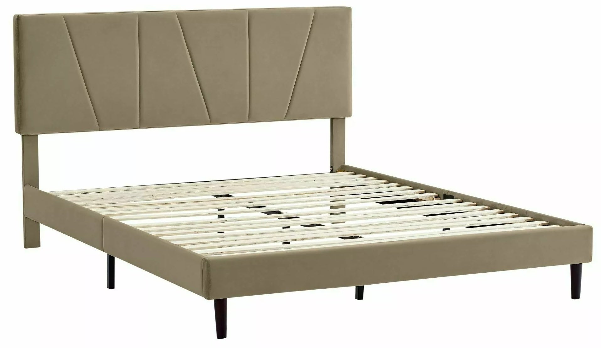Double Bed Savana | size: Length: 214cm, Width: 131cm, Height: 102cm | color: Beige | image: 0 | variant: 1010167