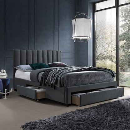 Double Bed Tenby | size: Length: 215cm, Width: 165cm, Height: 111cm | color: Gray | image: 1 | variant: 1001735
