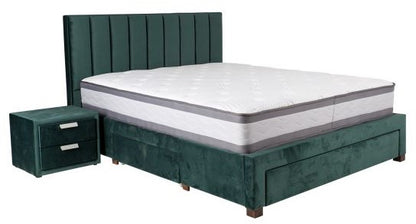 Double Bed Tenby | size: Length: 215cm, Width: 165cm, Height: 111cm | color: Green | image: 2 | variant: 1001733