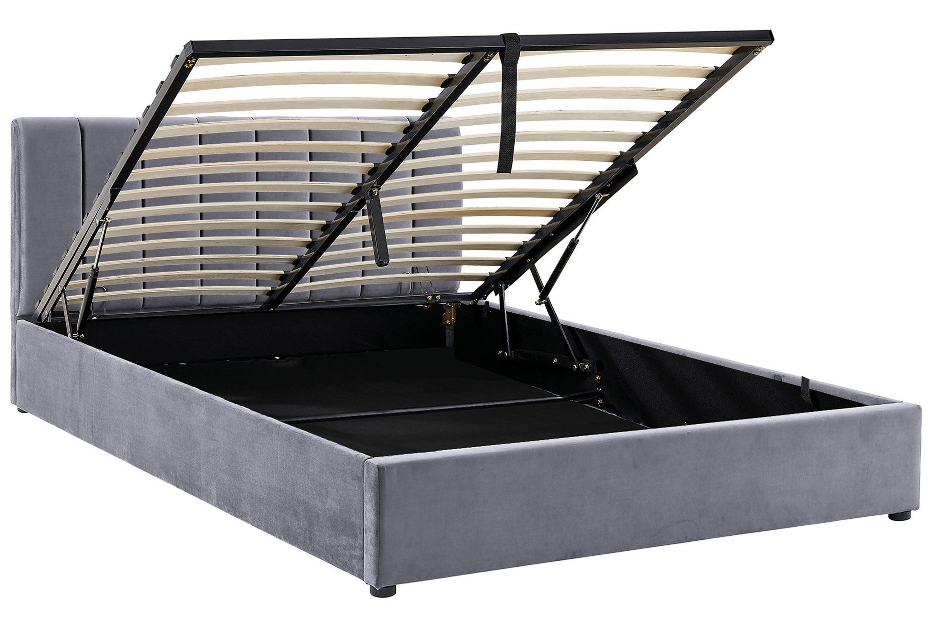 Double Bed West Aquila | size: Length: 215cm, Width: 147cm, Height: 79cm | color: Gray | image: 2 | variant: 1007887