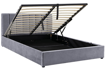 Double Bed West Aquila | size: Length: 215cm, Width: 147cm, Height: 79cm | color: Gray | image: 2 | variant: 1007887