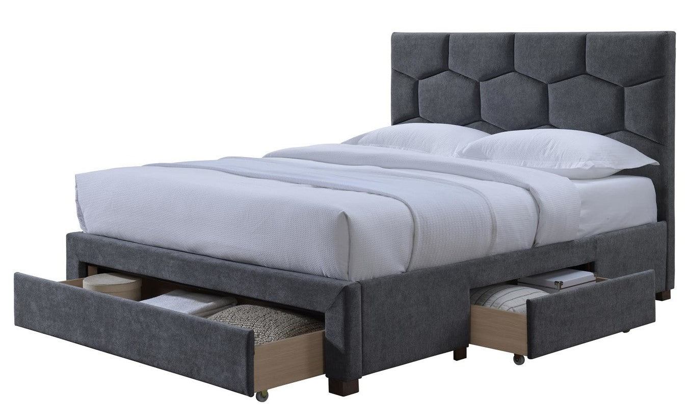 Double Bed West Blaenavon | size: Length: 215cm, Width: 165cm, Height: 112cm | color: Gray | image: 0 | variant: 1007414