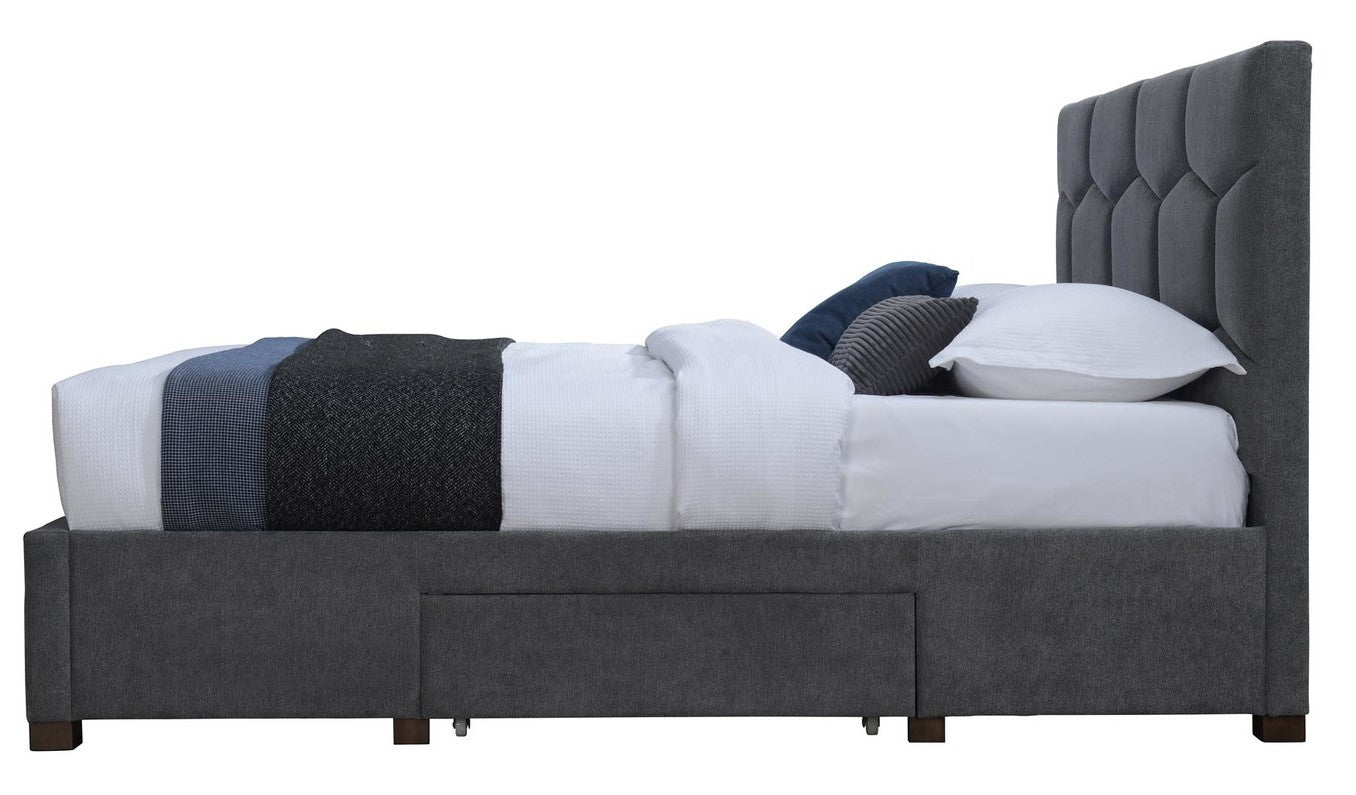Double Bed West Blaenavon | size: Length: 215cm, Width: 165cm, Height: 112cm | color: Gray | image: 1 | variant: 1007414