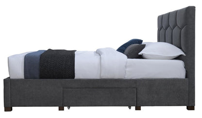 Double Bed West Blaenavon | size: Length: 215cm, Width: 165cm, Height: 112cm | color: Gray | image: 1 | variant: 1007414