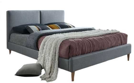 Double Bed West Brussels | size: Length: 215cm, Width: 167cm, Height: 105cm | color: Gray | image: 1 | variant: 1007607