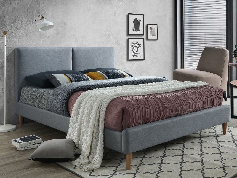 Double Bed West Brussels | size: Length: 215cm, Width: 167cm, Height: 105cm | color: Gray | image: 2 | variant: 1007607