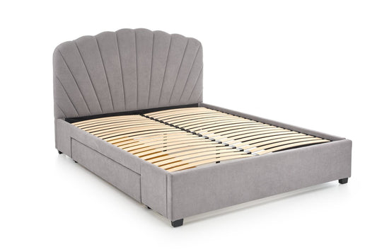 Double Bed West Stavanger | size: Length: 214cm, Width: 160cm, Height: 120cm | color: Gray | image: 1 | variant: 1007469