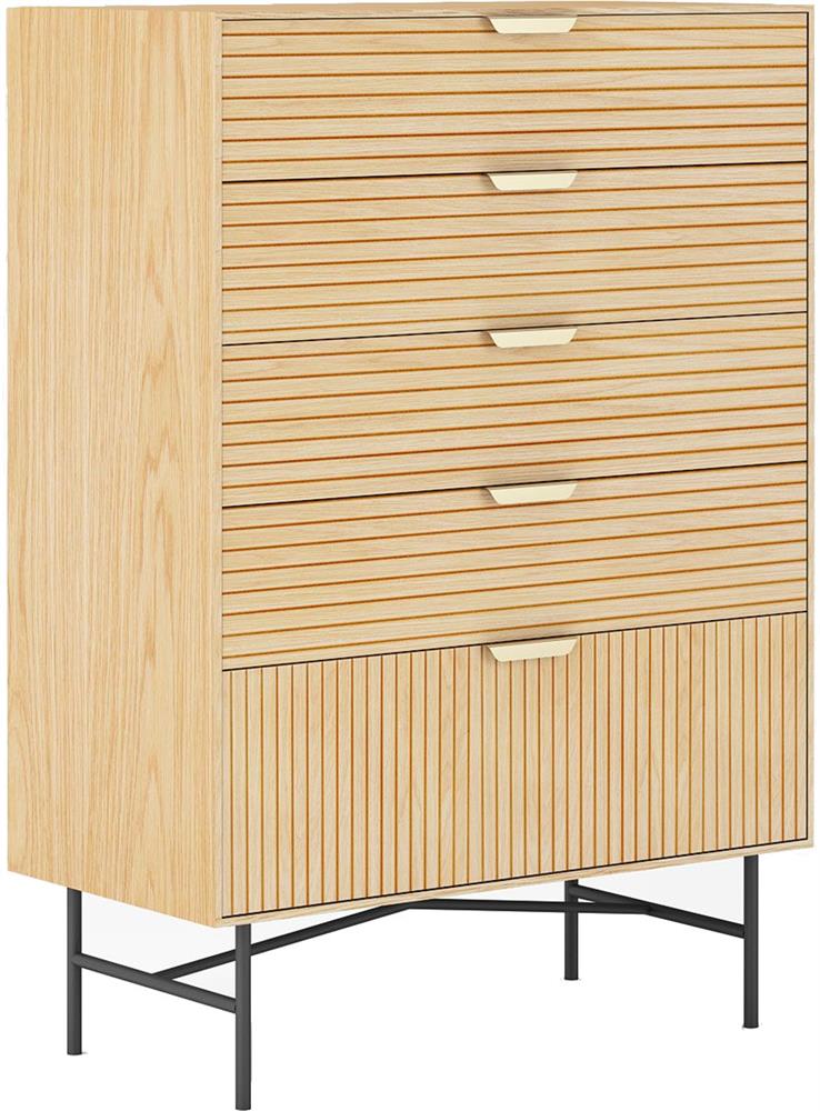 Dresser Bassel 1 | size: Length: 40cm, Width: 80cm, Height: 114cm | color: Oak | image: 1 | variant: 1017656
