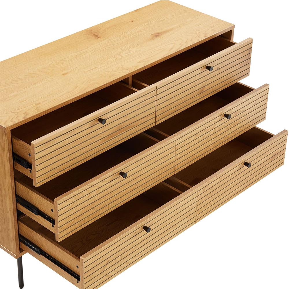 Dresser East Le Havre | size: Length: 40cm, Width: 120cm, Height: 75cm | color: Oak | image: 4 | variant: 1006341