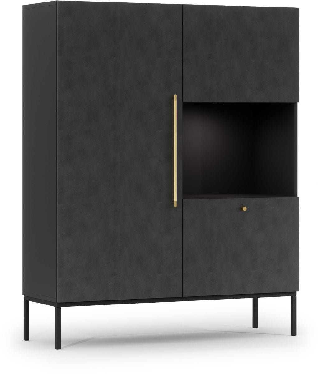 Dresser Lanzzi 2 | size: Length: 40cm, Width: 120cm, Height: 150cm | color: Black | image: 0 | variant: 1000646