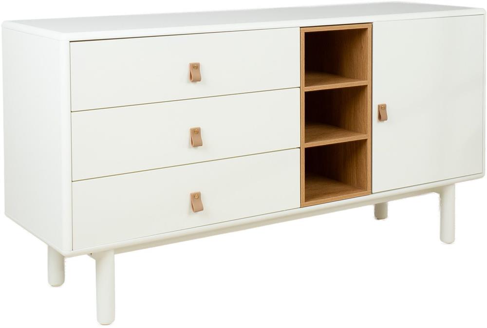 Dresser Leicester | size: Length: 40cm, Width: 140cm, Height: 75cm | color: White | image: 1 | variant: 1006329