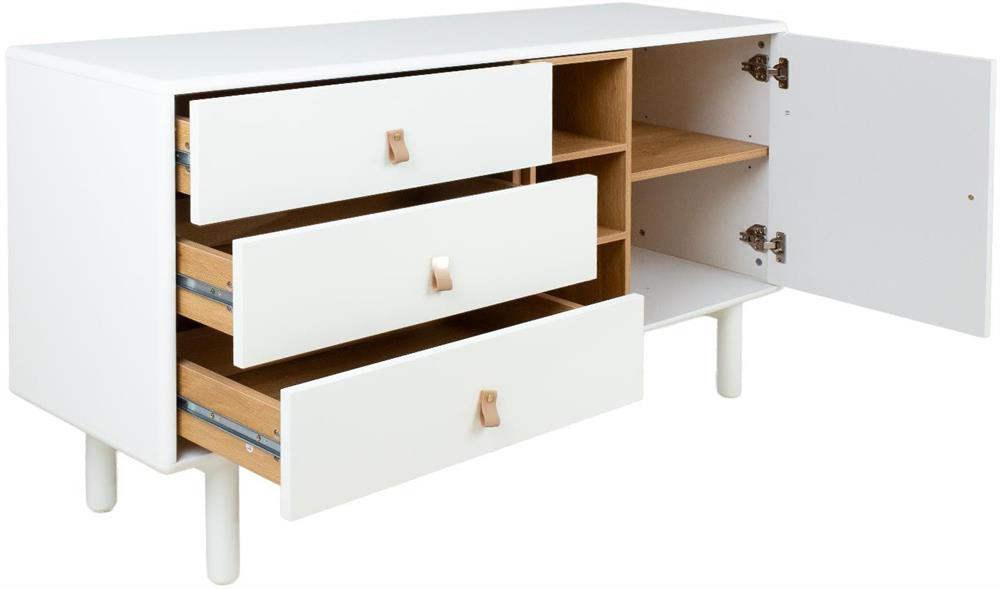 Dresser Leicester | size: Length: 40cm, Width: 140cm, Height: 75cm | color: White | image: 2 | variant: 1006329