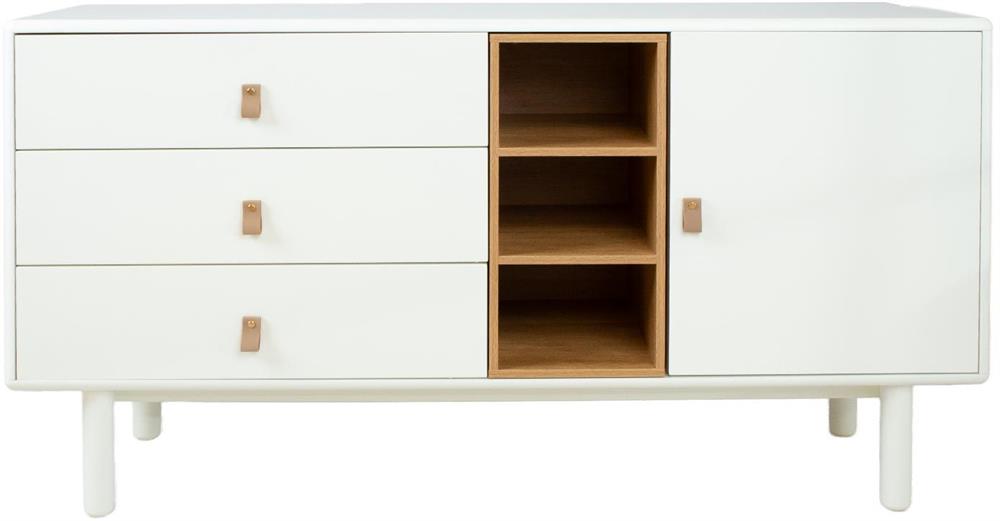 Dresser Leicester | size: Length: 40cm, Width: 140cm, Height: 75cm | color: White | image: 3 | variant: 1006329