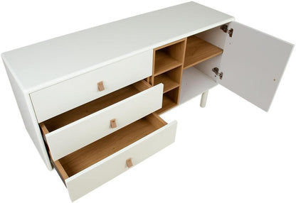 Dresser Leicester | size: Length: 40cm, Width: 140cm, Height: 75cm | color: White | image: 4 | variant: 1006329