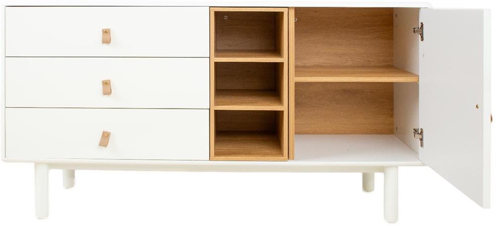 Dresser Leicester | size: Length: 40cm, Width: 140cm, Height: 75cm | color: White | image: 5 | variant: 1006329