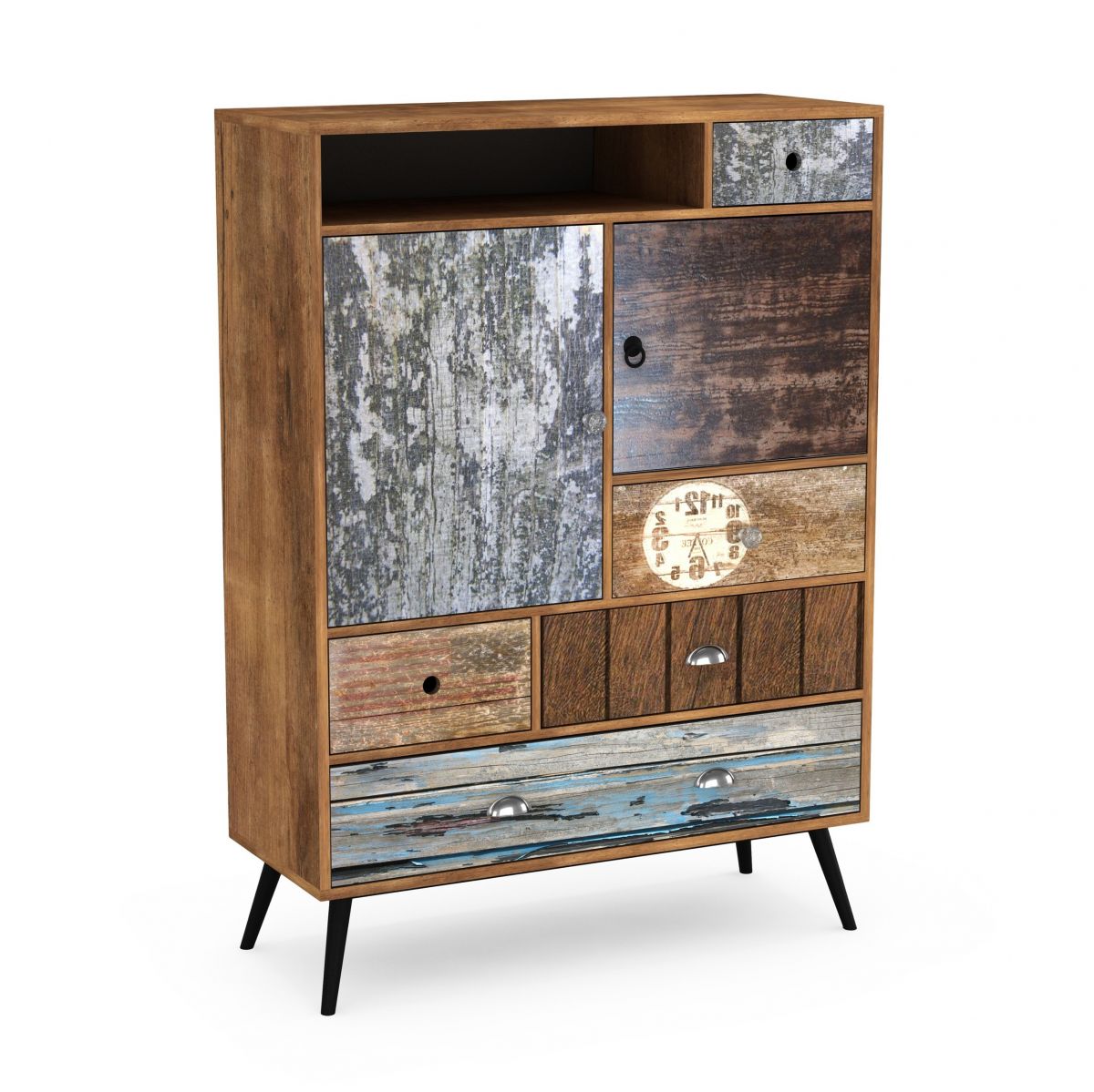 Dresser Mezo 2 | size: Width: 100cm, Height: 140cm, Depth: 29cm | color: Multicolored | image: 1 | variant: 1010833