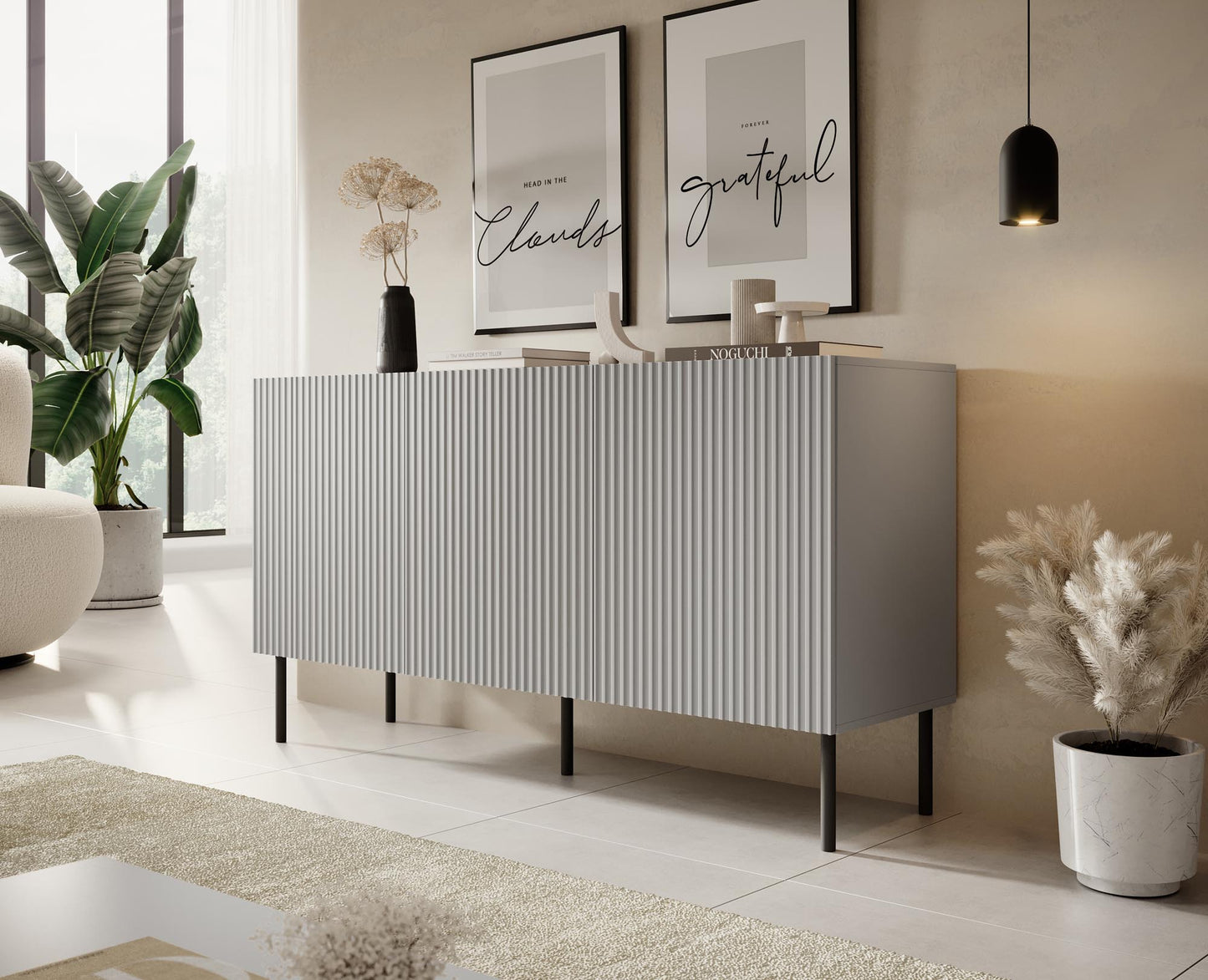 Dresser West Halstead | size: Length: 42cm, Width: 150cm, Height: 81cm | color: Gray | image: 2 | variant: 1007333