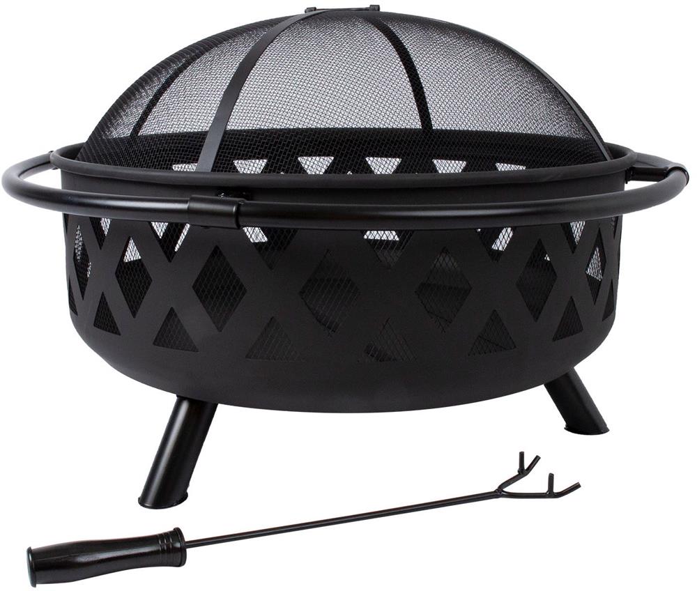 Fireplace East Villeurbanne | size: Height: 40cm, Diameter: 91.4cm | color: Black | image: 0 | variant: 1006415