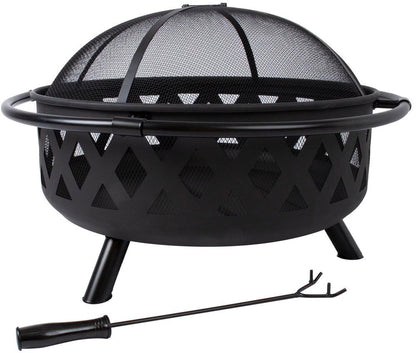 Fireplace East Villeurbanne | size: Height: 40cm, Diameter: 91.4cm | color: Black | image: 0 | variant: 1006415