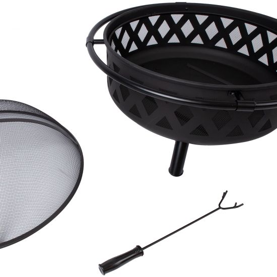 Fireplace East Villeurbanne | size: Height: 40cm, Diameter: 91.4cm | color: Black | image: 2 | variant: 1006415