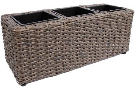 Flower Box Wicker 8 | size: Length: 48cm, Width: 18cm, Height: 18cm | color: Brown | image: 1 | variant: 1012914
