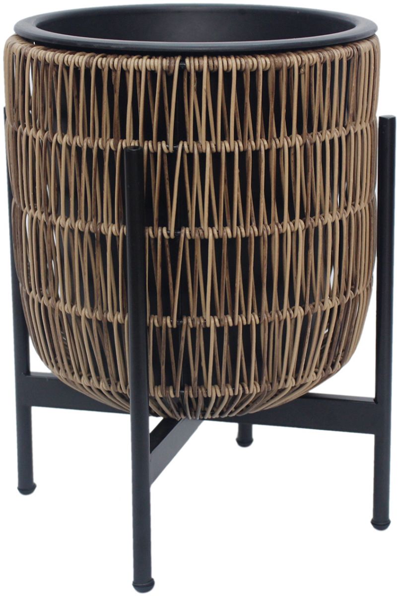Flower Pot Didcot | size: Length: 30cm, Width: 30cm, Height: 38cm | color: Brown | image: 1 | variant: 1000531