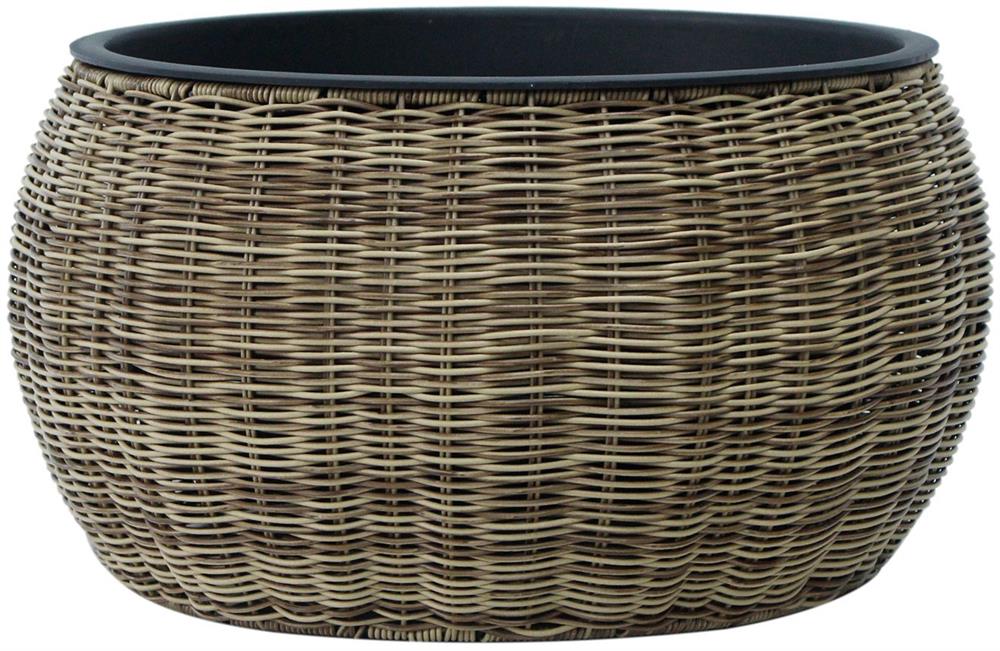Flower Pot Didcot | size: Length: 48cm, Width: 48cm, Height: 26cm | color: Brown | image: 1 | variant: 1006392