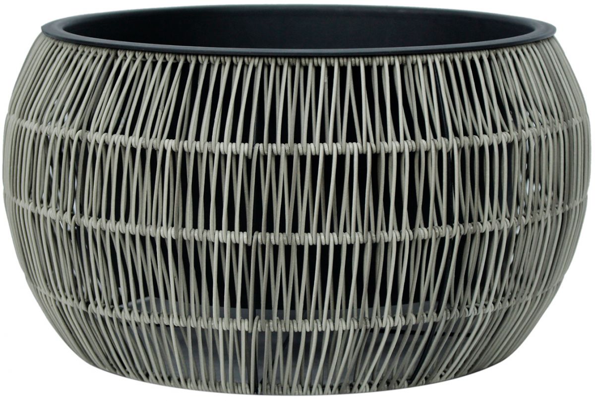 Flower Pot Didcot | size: Length: 48cm, Width: 48cm, Height: 26cm | color: Gray | image: 1 | variant: 1000557