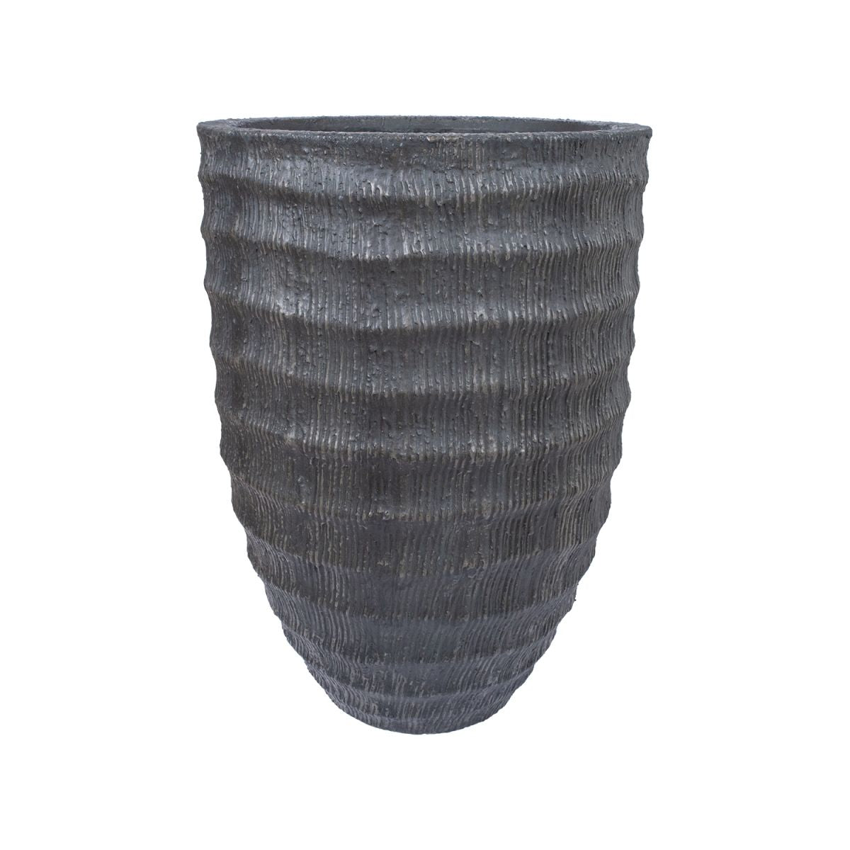 Flower Pot East Henley | size: Length: 43cm, Width: 43cm, Height: 62cm, Diameter: 43cm | color: Gray | image: 1 | variant: 1005441