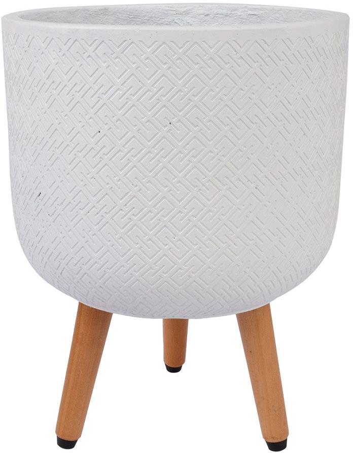 Flower Pot East Tbilisi | size: Length: 30cm, Width: 30cm, Height: 39.5cm, Diameter: 30cm | color: White | image: 1 | variant: 1006395