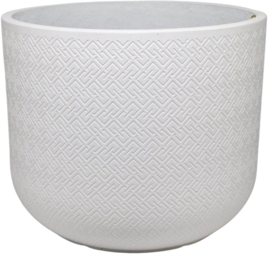 Flower Pot East Tbilisi | size: Length: 37cm, Width: 37cm, Height: 30cm | color: White | image: 1 | variant: 1006131