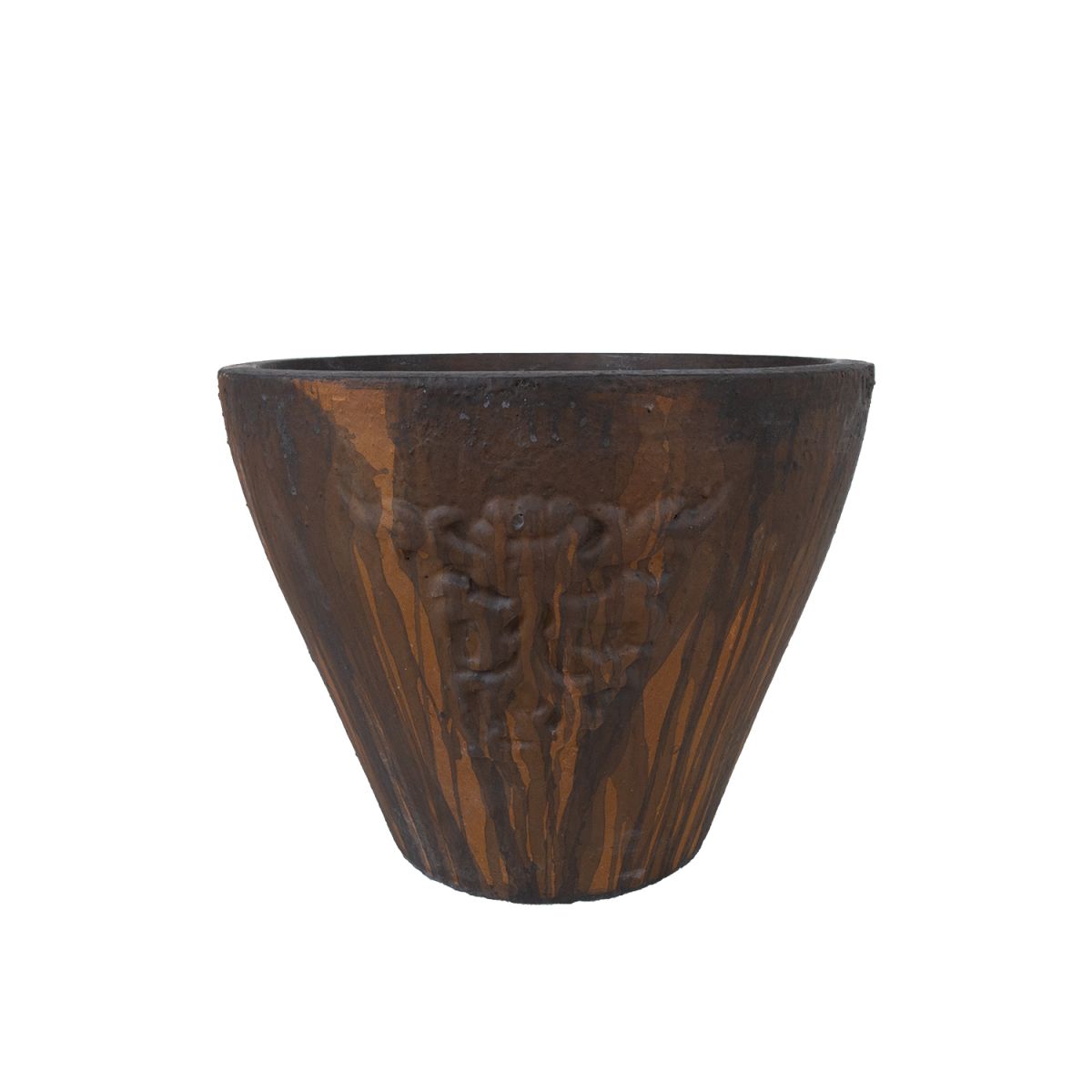 Flower Pot East Thame | size: Length: 33cm, Width: 33cm, Height: 26cm, Diameter: 33cm | color: Brown | image: 1 | variant: 1005430