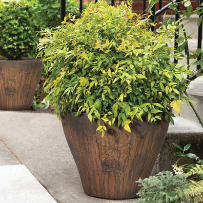 Flower Pot East Thame | size: Length: 33cm, Width: 33cm, Height: 26cm, Diameter: 33cm | color: Brown | image: 2 | variant: 1005430
