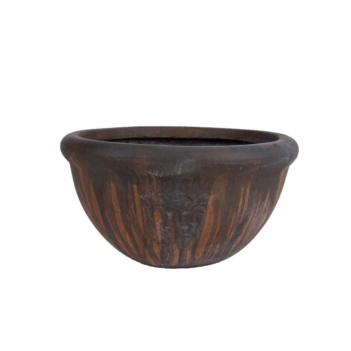 Flower Pot East Thame | size: Length: 38cm, Width: 38cm, Height: 20cm, Diameter: 38cm | color: Brown | image: 1 | variant: 1005432