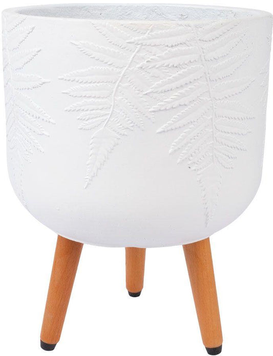 Flower Pot Goring | size: Length: 30cm, Width: 30cm, Height: 39.5cm | color: White | image: 1 | variant: 1006394