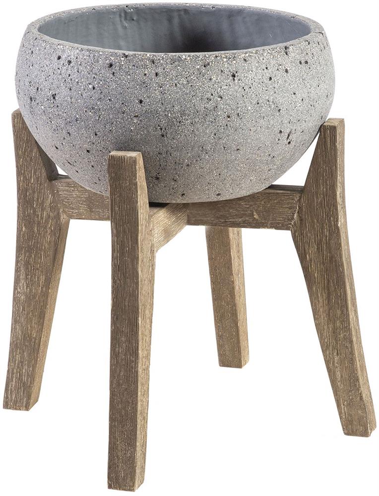 Flower Pot Norton | size: Length: 40cm, Width: 40cm, Height: 42cm | color: Gray | image: 1 | variant: 1006135
