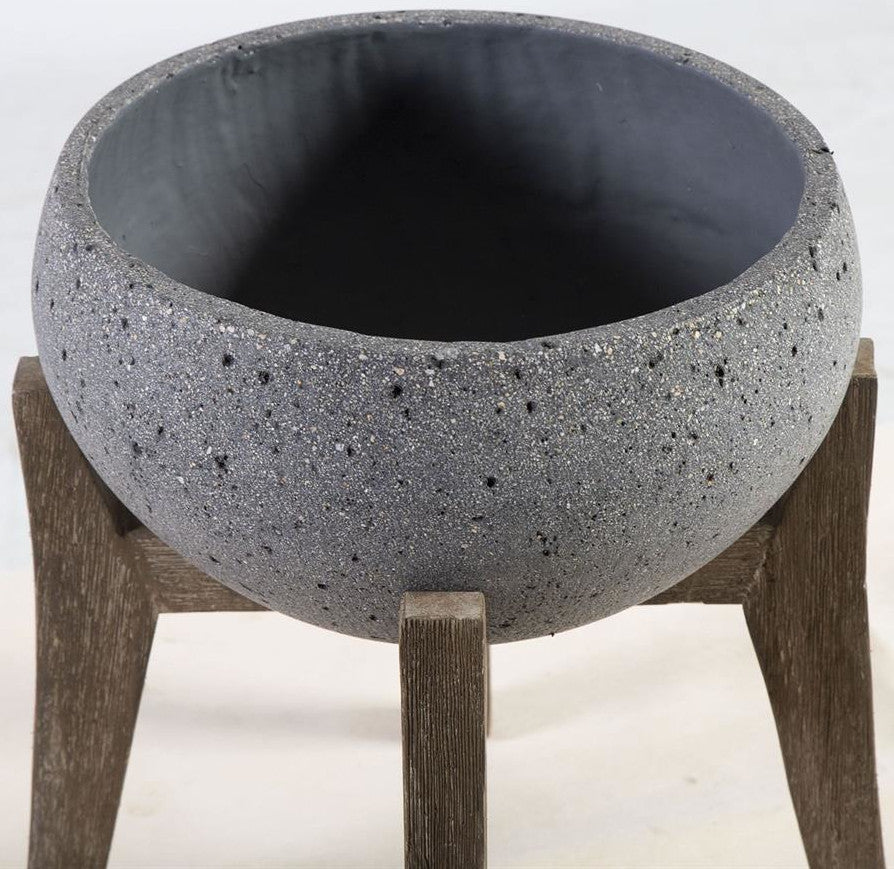 Flower Pot Norton | size: Length: 40cm, Width: 40cm, Height: 42cm | color: Gray | image: 3 | variant: 1006135