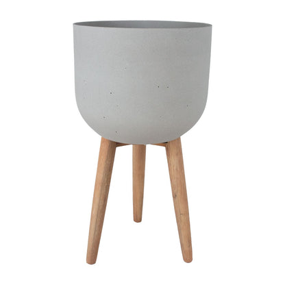 Flower Pot Norton | size: Length: 40cm, Width: 40cm, Height: 73.5cm, Diameter: 40cm | color: Gray | image: 1 | variant: 1005454