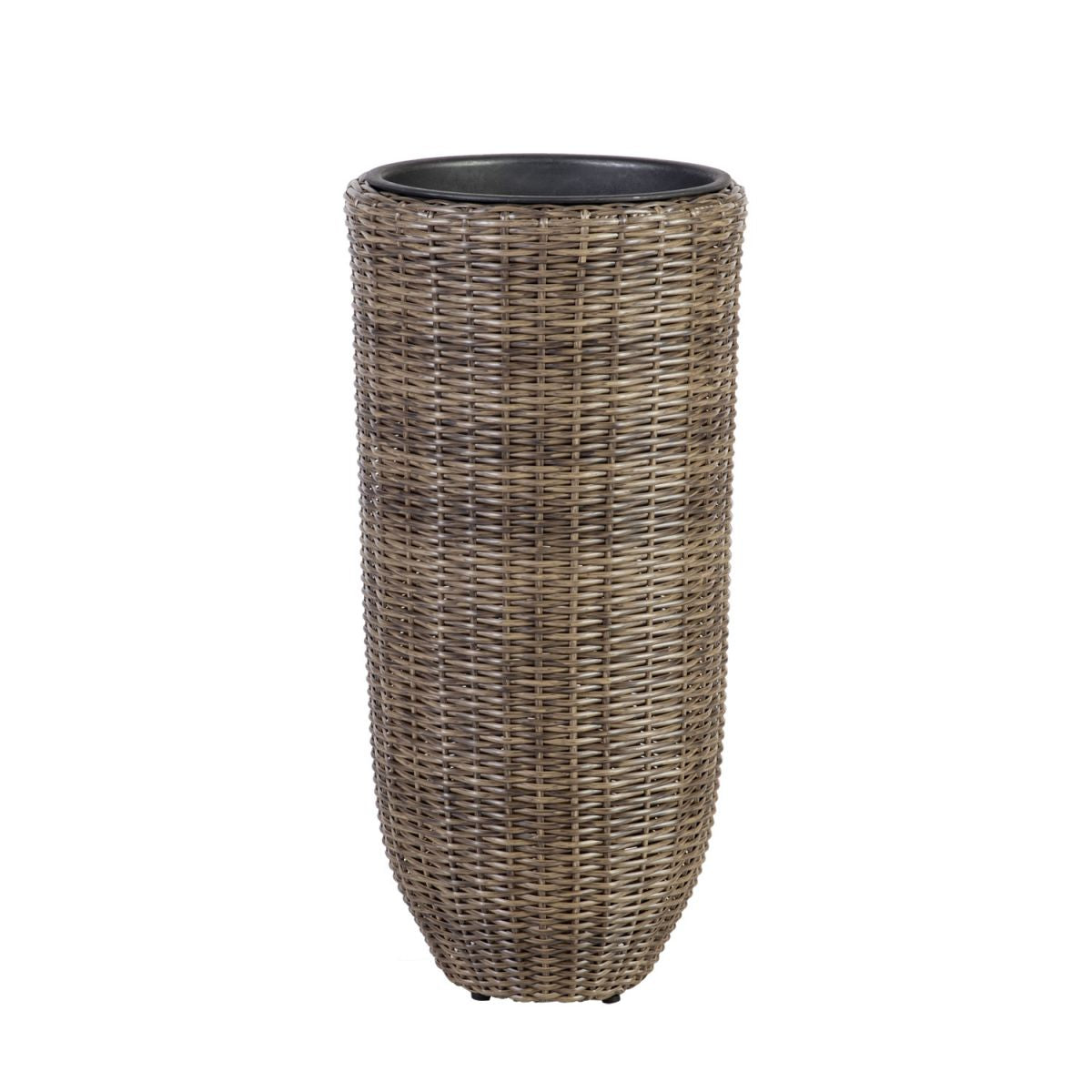 Flower Pot Wicker 29 | size: Length: 37cm, Width: 37cm, Height: 77cm | color: Brown | image: 1 | variant: 1010720