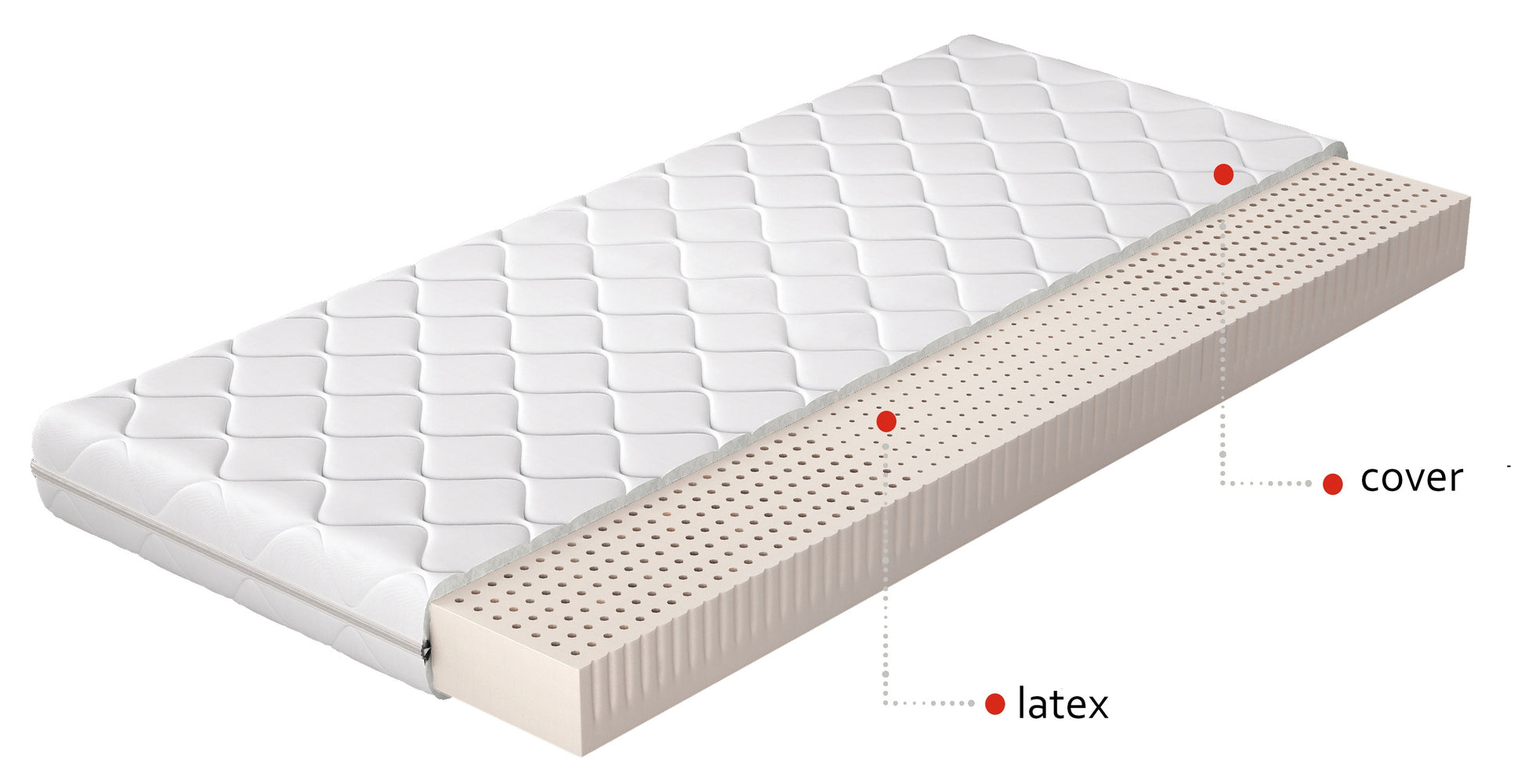 Foam Mattress West Bordeaux 15 | size: Length: 200cm, Width: 140cm | image: 1 | variant: 1014481